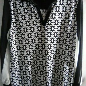 Women's Small Black & White Dress Top